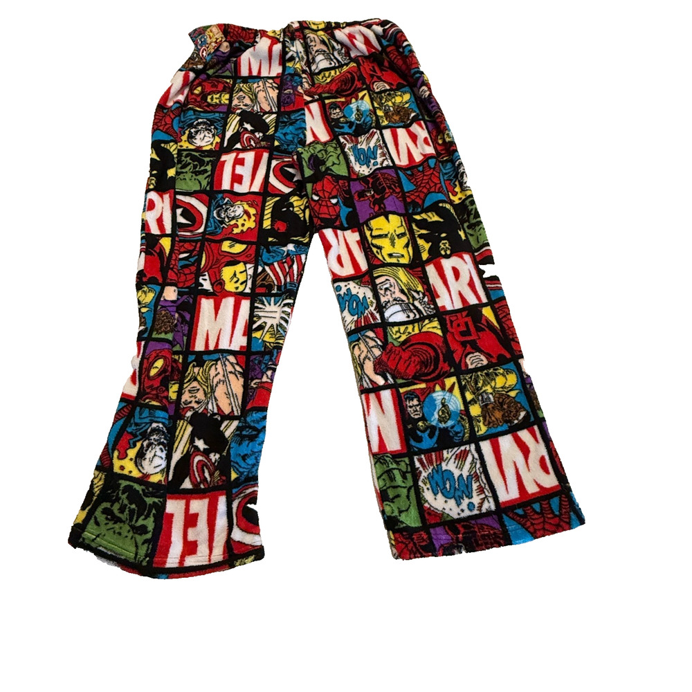 Marvel comics Fleece Pajama Pants XL Spider-Man Hulk Avengers NWT